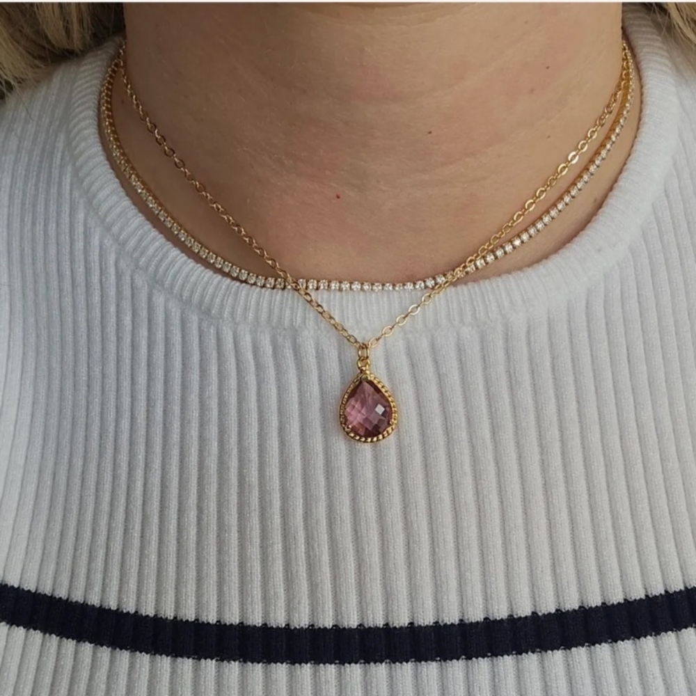 Plum Pear Necklace